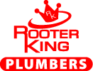Rooter King Plumbers logo in red
