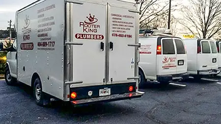 Rooter Rooter Plumbing service trucks